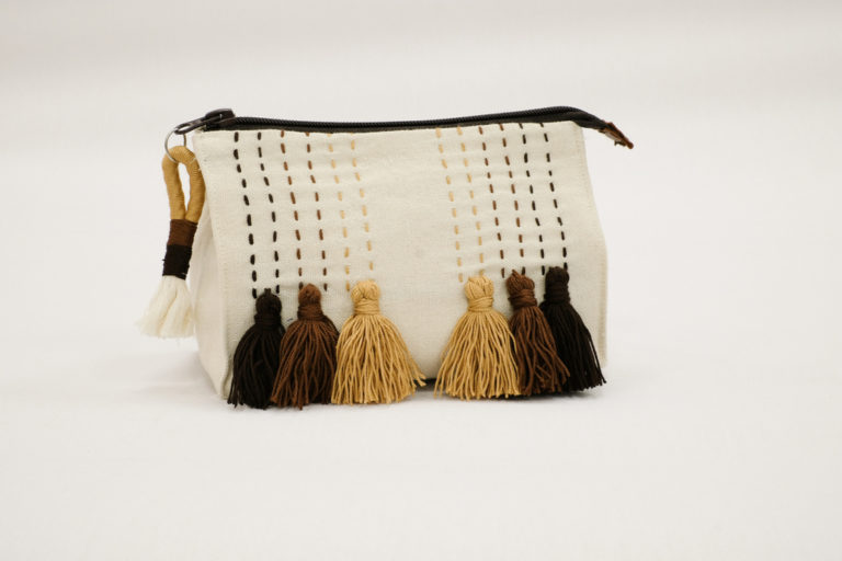 Brown x Beige Tassel Small Make-Up Bag EGP 200