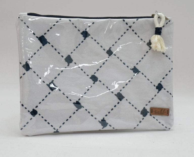 Sahico White x Blue Plastic Clutch EGP 300