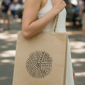 Tote bag with beads