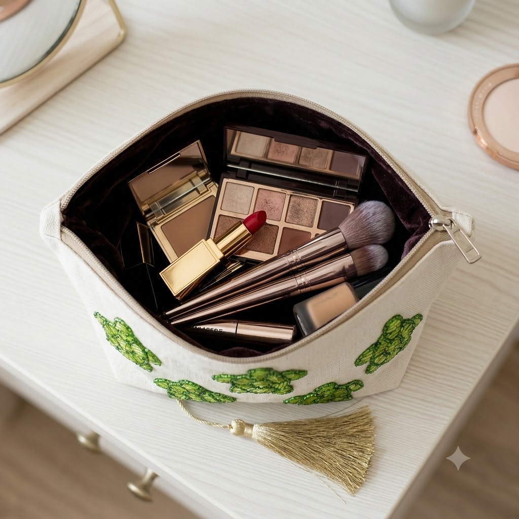 Beaded Turtle Makeup Bag - Image 2