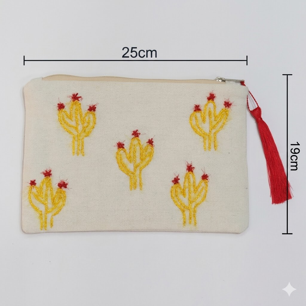 Embroidered Cactus Pochette - Image 3