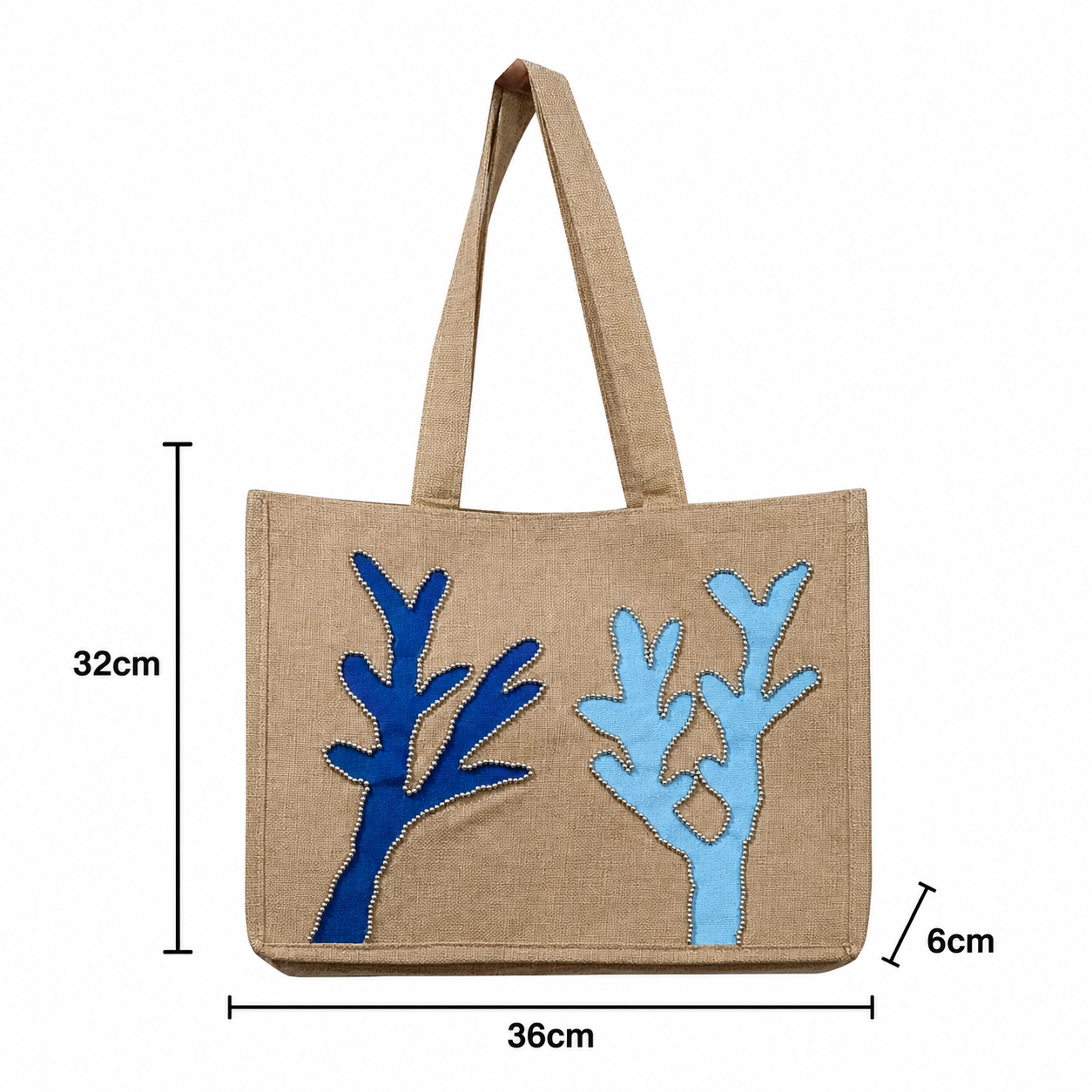 Hand-Colored Beaded Beach Bag - Image 2