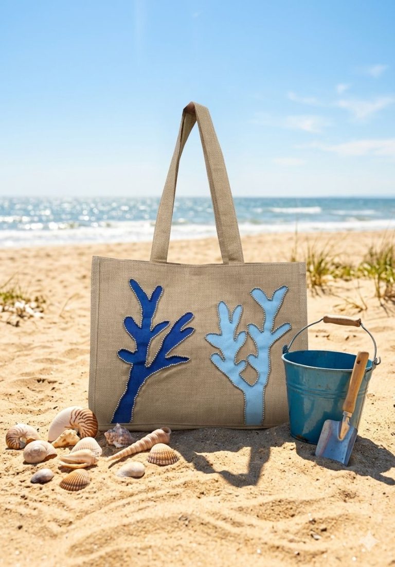 Hand-colored Beach Bag