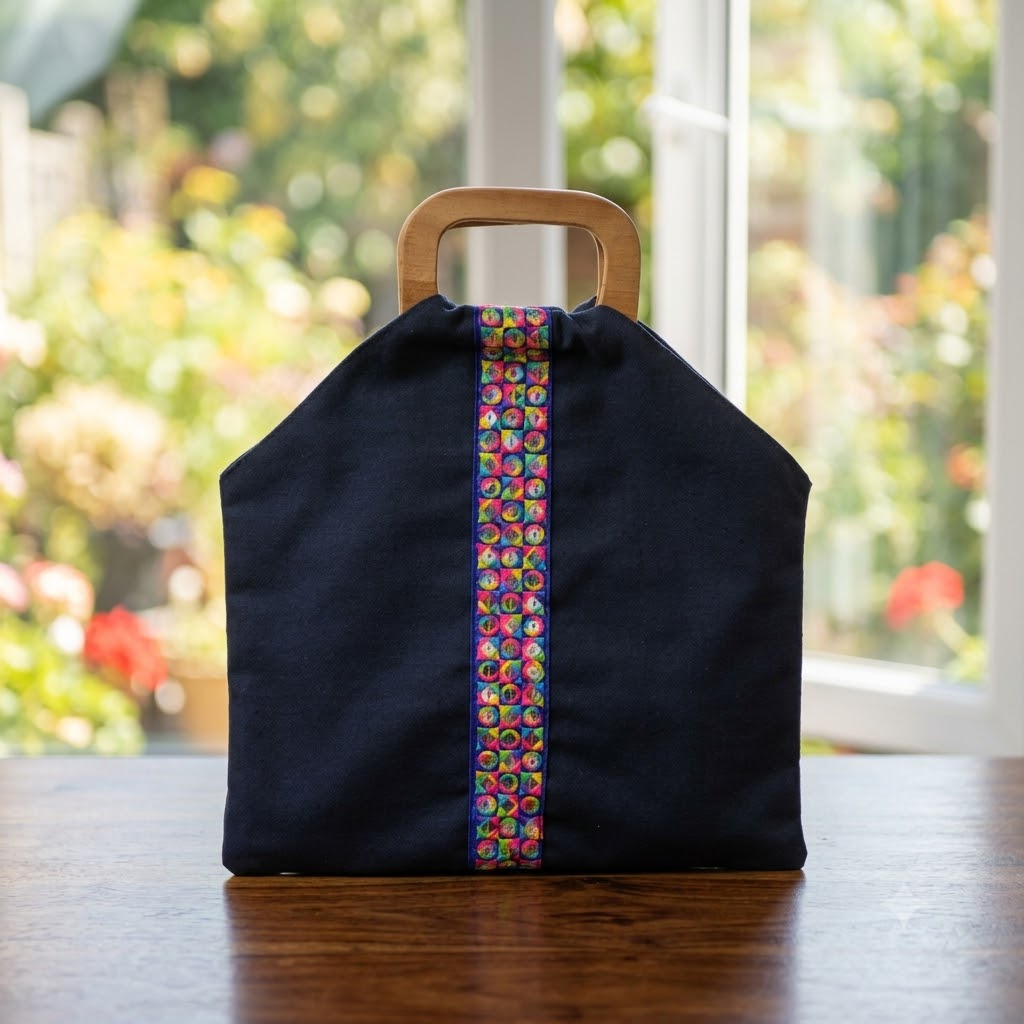 Bag with Wooden Handle